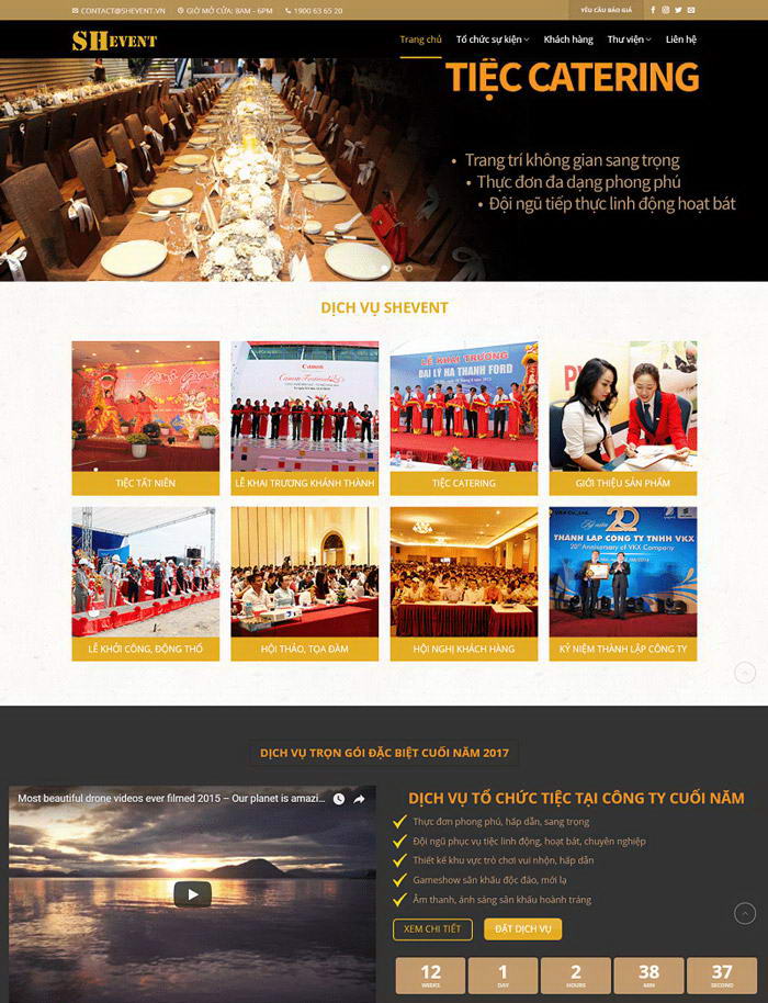 Thiet ke website nha hang tiec cuoi 1