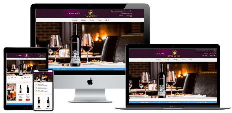 giao dien website ban ruou bia cao cap