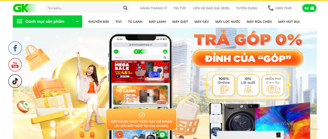 thiet ke trang web dien gia dung