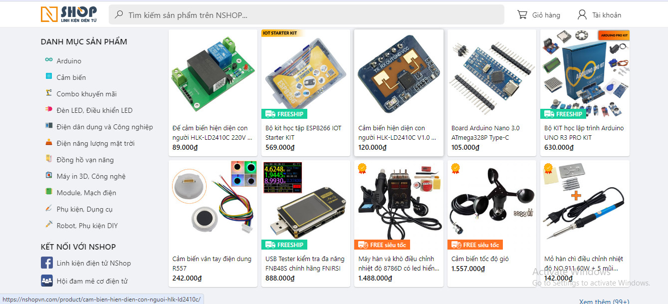 thiet ke trang web linh kien