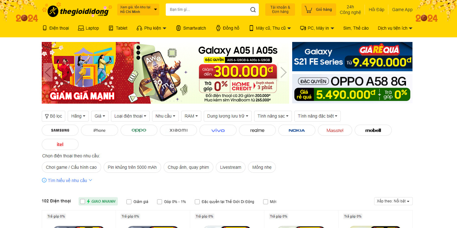 thiet ke web ban dien thoai 6