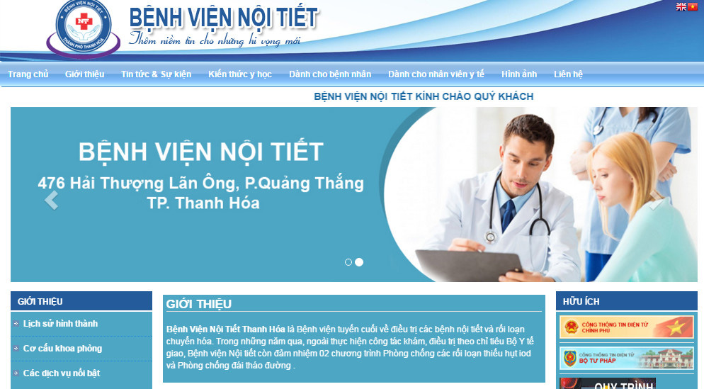 thiet ke web benh vien 6