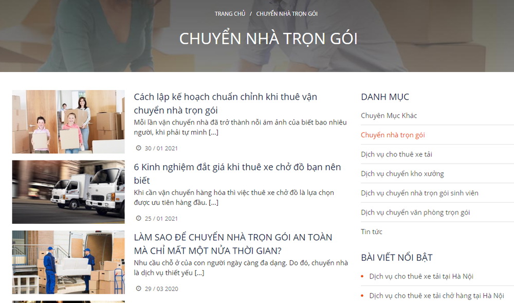 thiet ke web chuyen nha