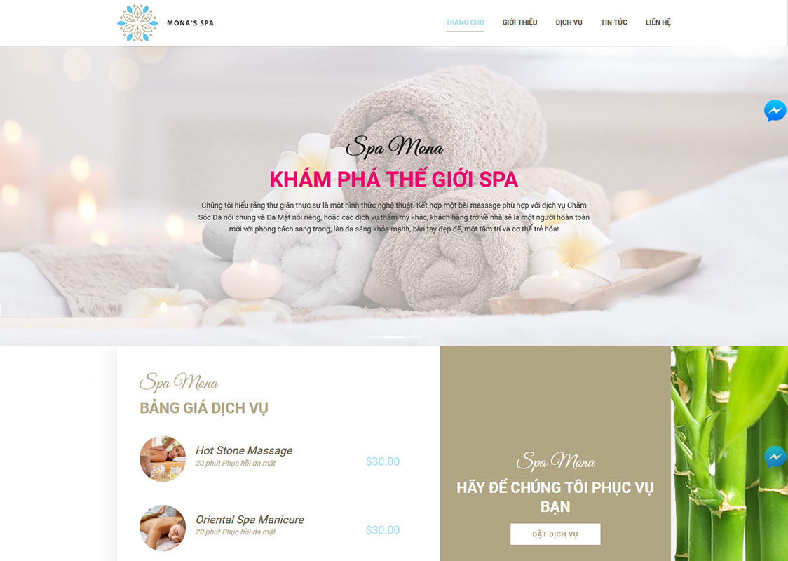 thiet ke web dich vu lam dep