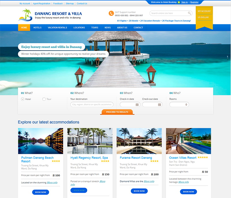 thiet ke web dich vu nghi duong