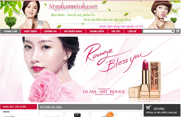 thiet ke web my pham