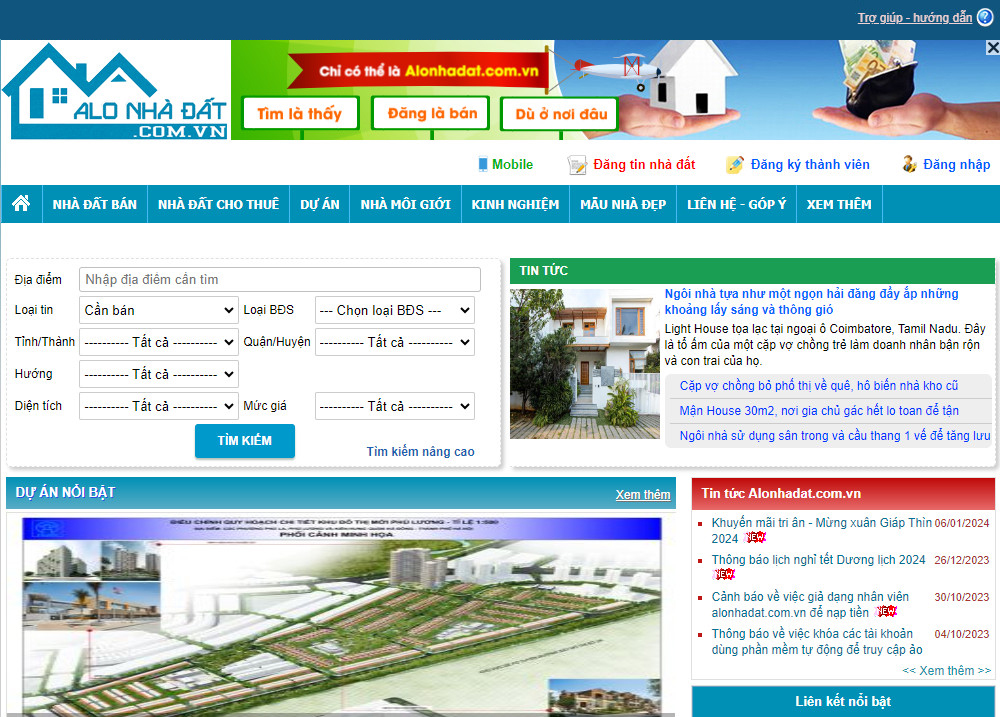 thiet ke web nha dat 2