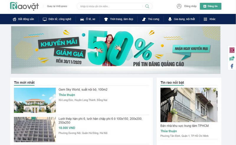 thiet ke web rao vat