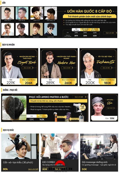 thiet ke web salon toc