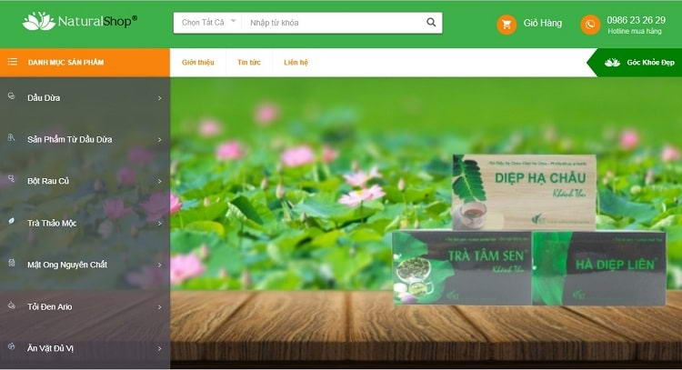 thiet ke web thuc pham chuc nang