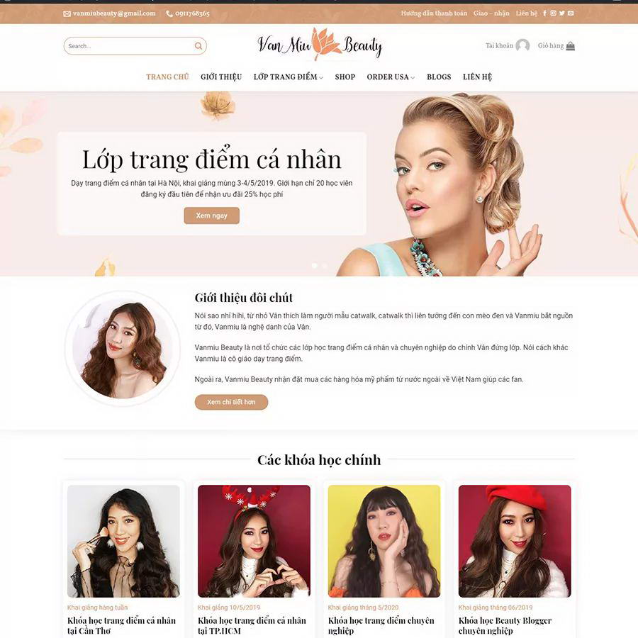 thiet ke web trang diem co dau