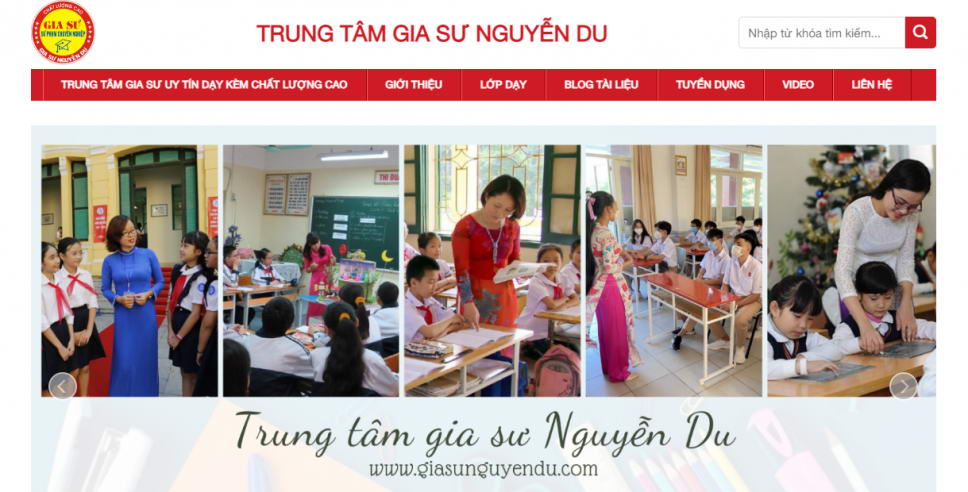 thiet ke web trung tam gia su