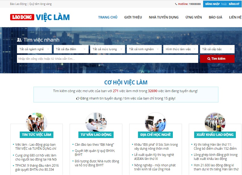 thiet ke web viec lam