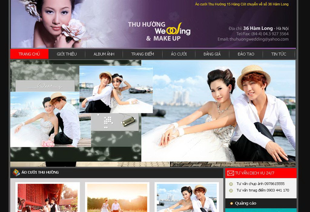 thiet ke website anh vien ao cuoi