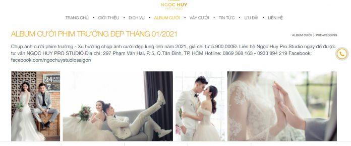 thiet ke website chup anh cuoi