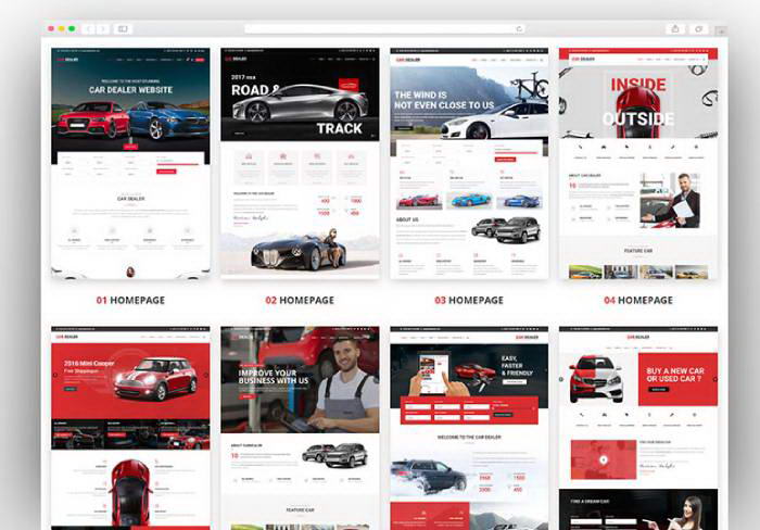 thiet ke website o to showroom oto