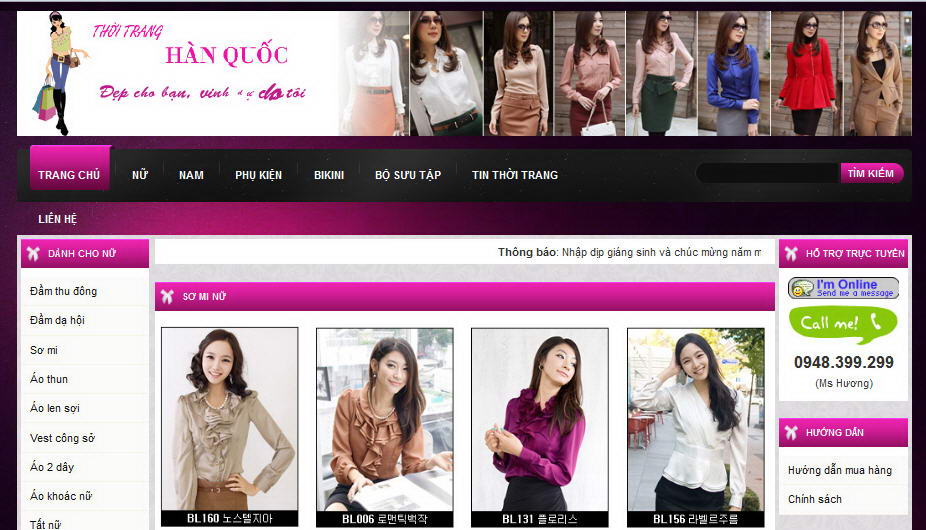 thiet ke website thoi trang