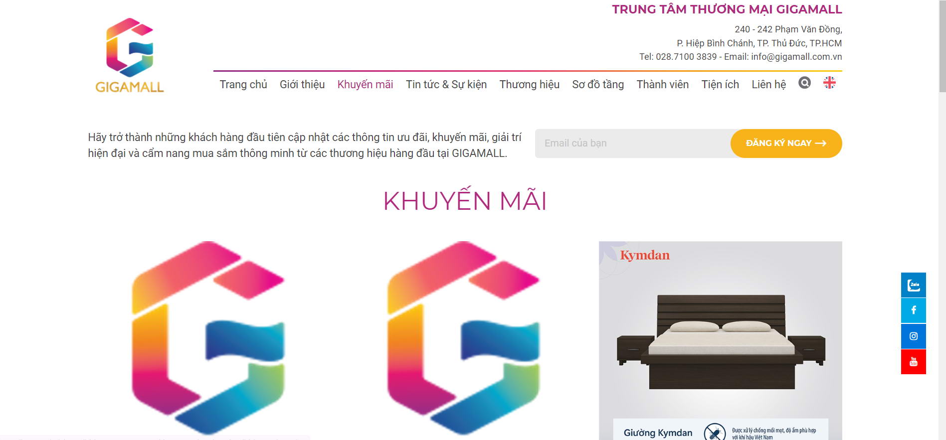 thiet ke website trung tam thuong mai