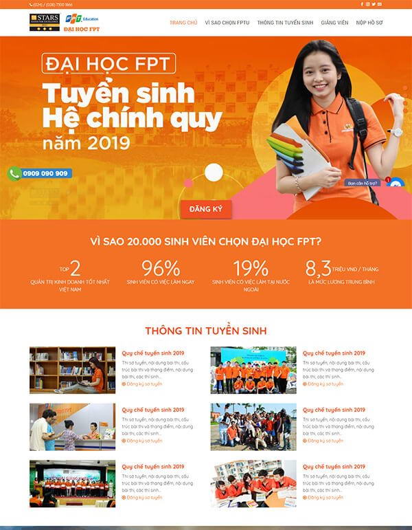 thiet ke website tuyen sinh 1