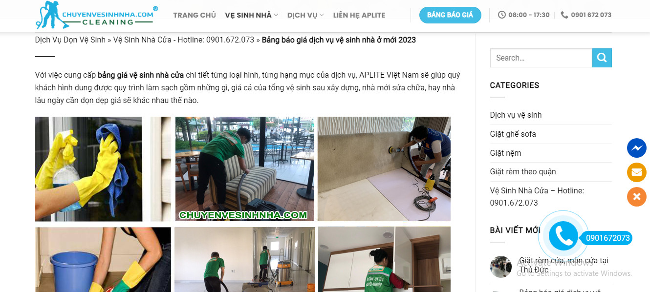 web dich vu ve sinh 1