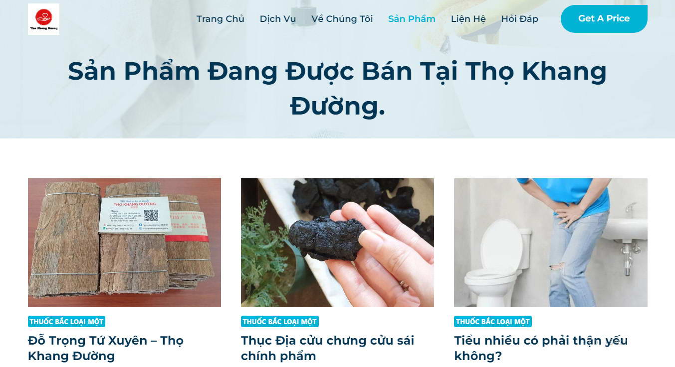thiet ke trang web thuoc bac
