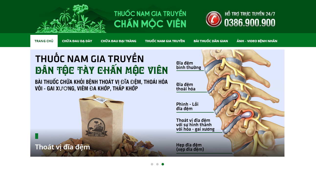 thiet ke trang web thuoc nam