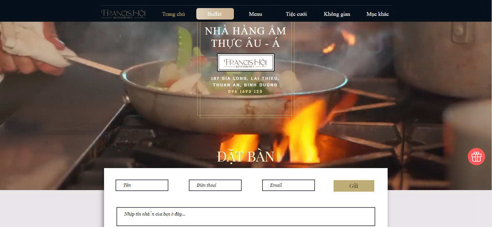 thiet ke web nha hang dep