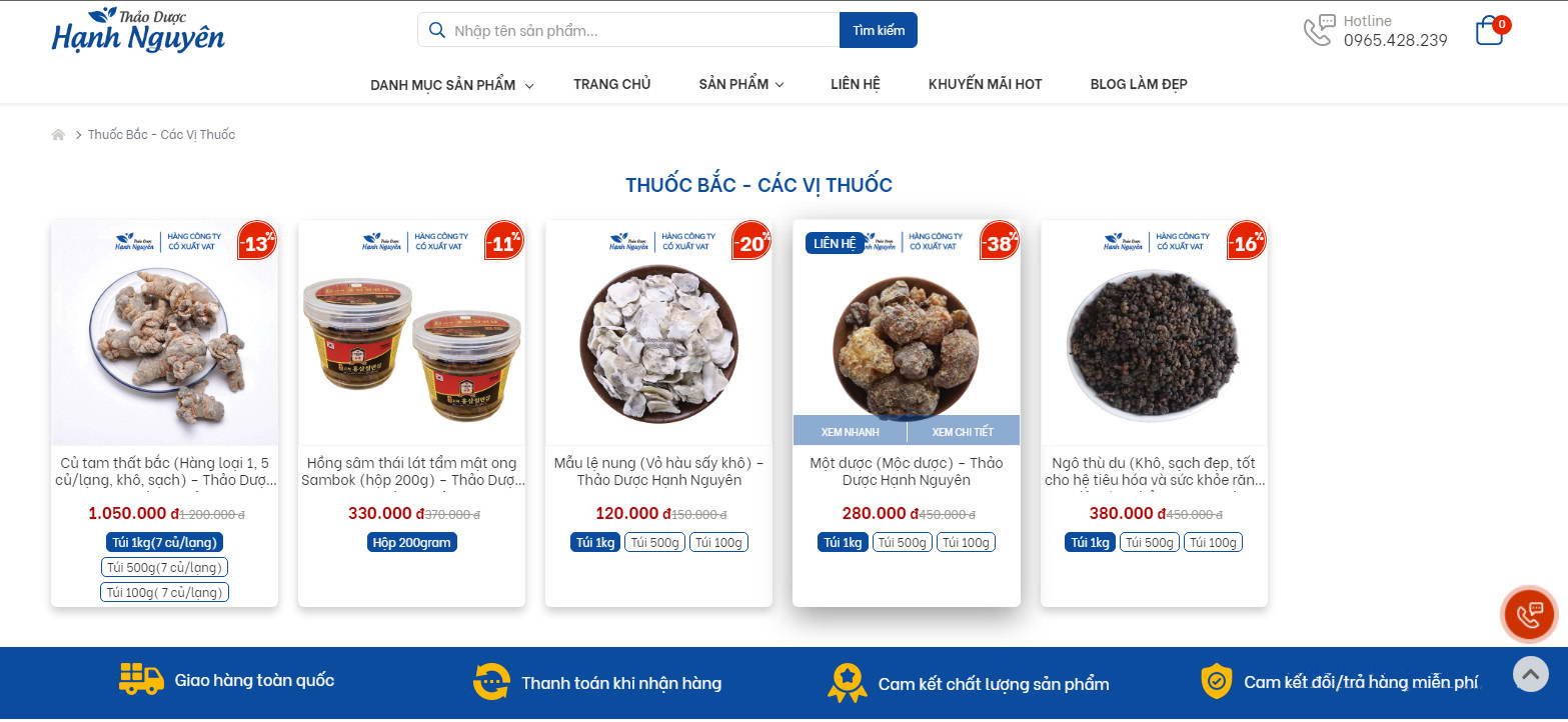 thiet ke web thuoc bac