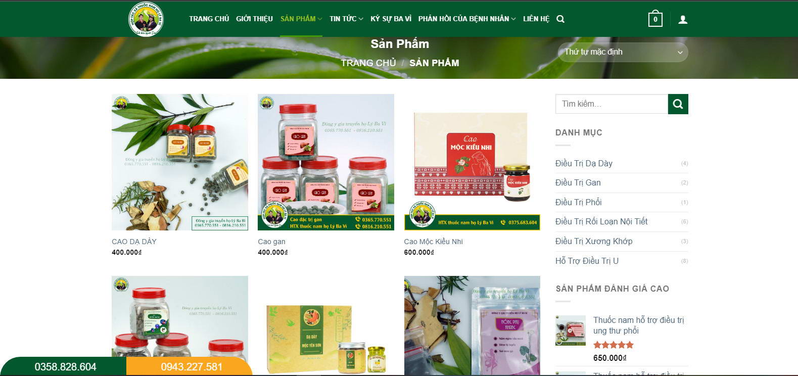 thiet ke web thuoc nam