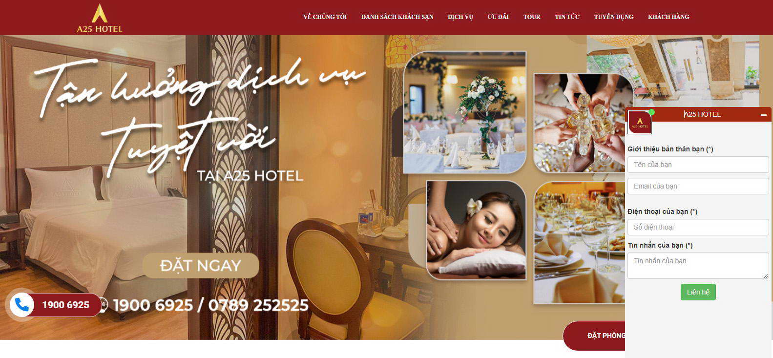thiet ke website hotel