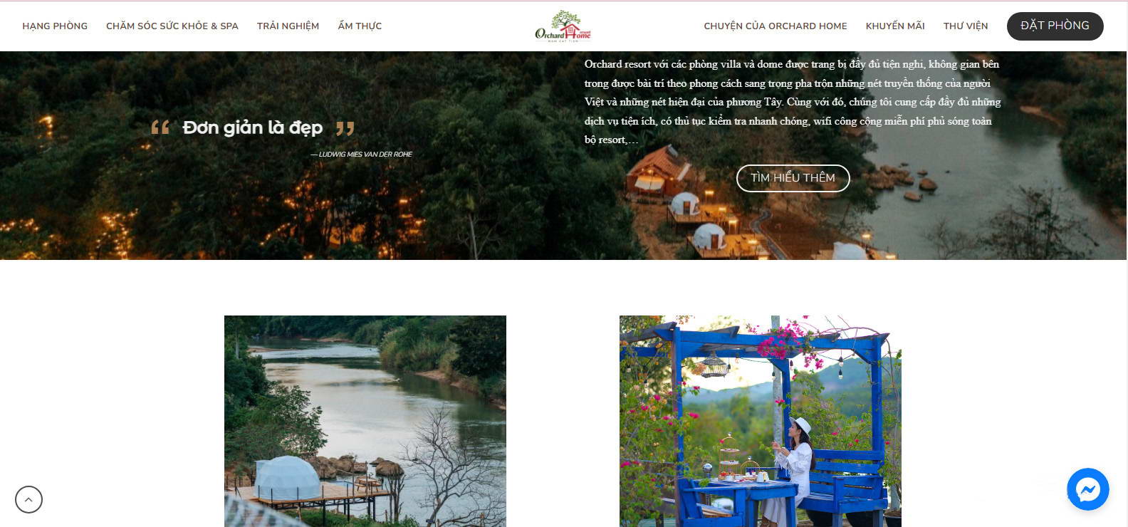 thiet ke website resort