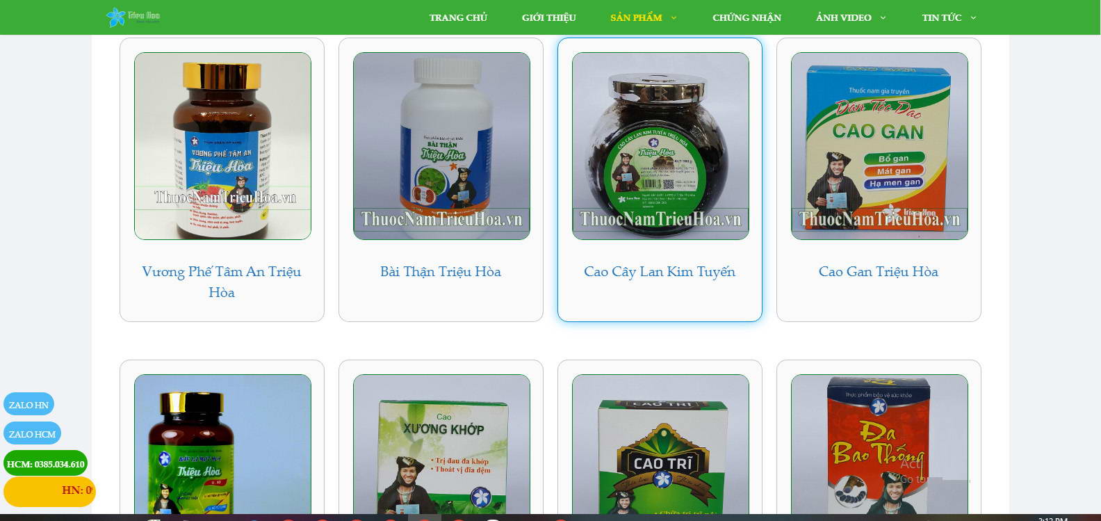 thiet ke website thuoc nam