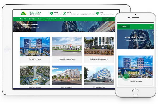 thiet ke web gioi thieu cong ty quan ly chung cu