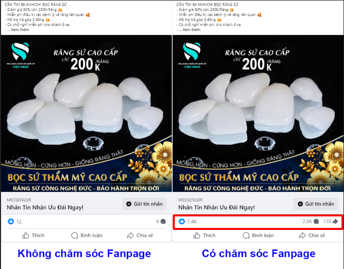 cham soc fanpage