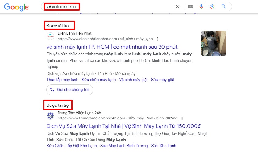 vi du quang cao adwords