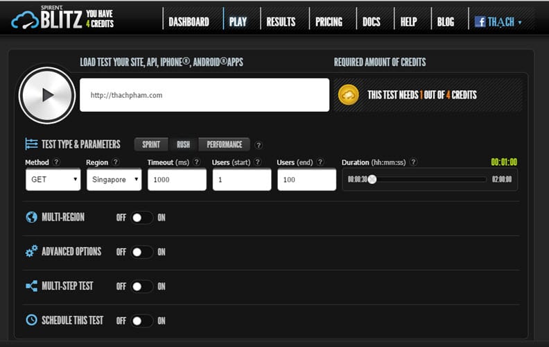 CONG CU KIEM TRA TOC YO WEBSITE Blitz TrY phi
