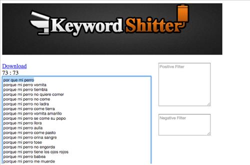 Keywordshitter tool