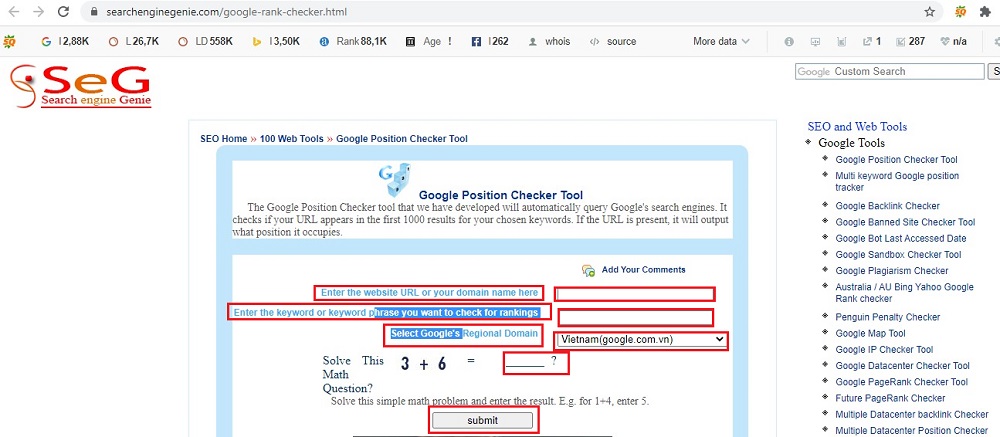 top cong cu check thu hang tu khoa google rank checker