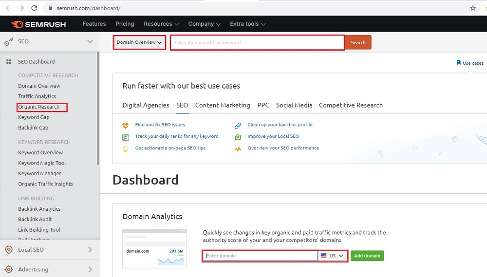 top cong cu kiem tra thu hang web semrush