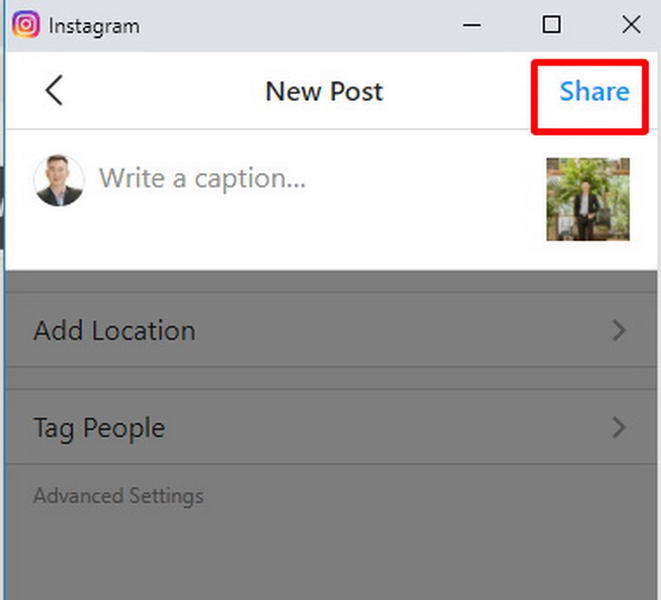 dang hinh len Instagram buoc 5